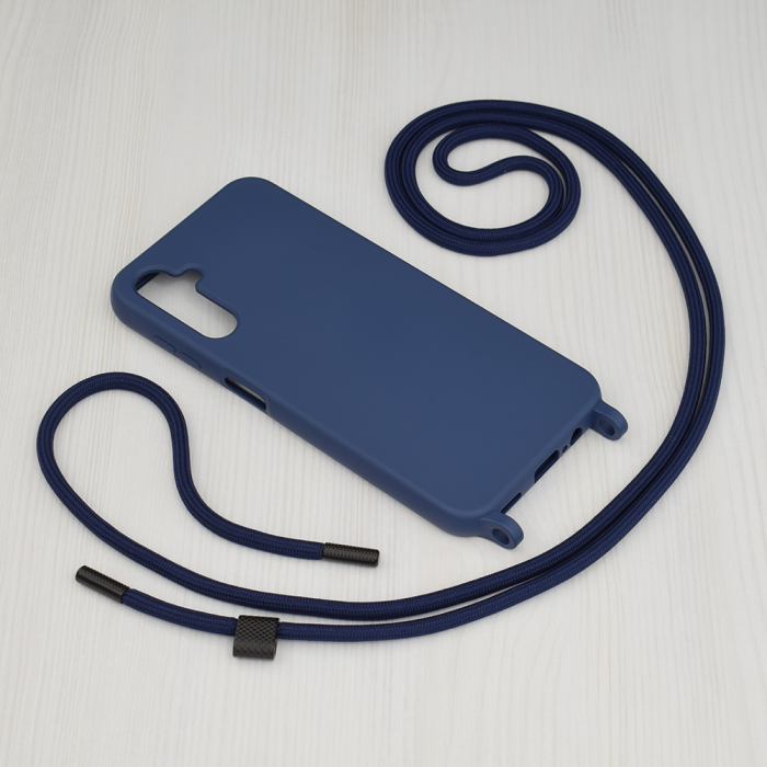 Husa cu snur Samsung Galaxy A14 4G / A14 5G, Crossbody Lanyard, Blue [2]