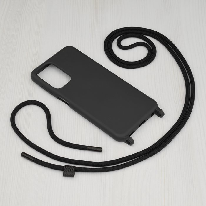 Husa cu snur Samsung Galaxy A23 4G / A23 5G, Crossbody Lanyard, Negru [2]