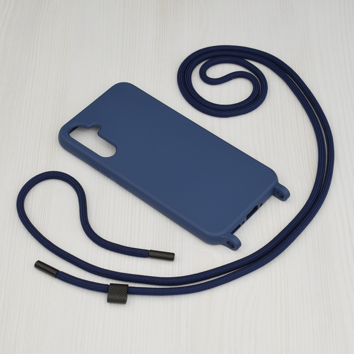 Husa cu snur Samsung Galaxy A34 5G, Crossbody Lanyard, Blue [2]