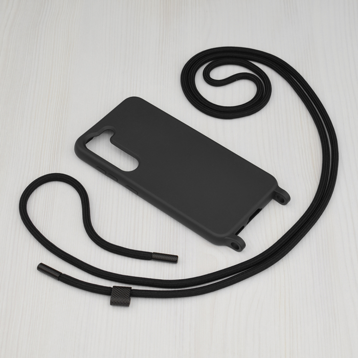 Husa cu snur Samsung Galaxy S23, Crossbody Lanyard, Negru [2]