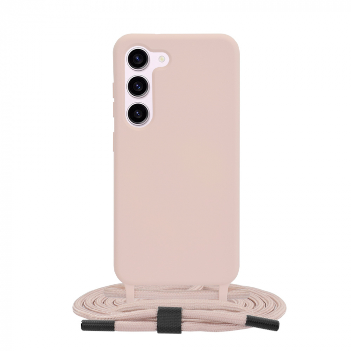 Husa cu snur Samsung Galaxy S23, Crossbody Lanyard, Pink [1]
