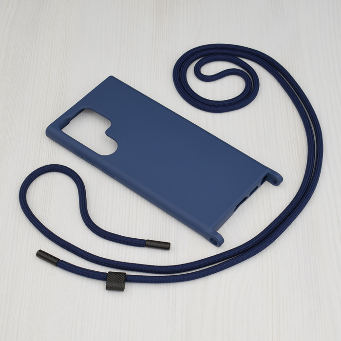 Husa cu snur Samsung Galaxy S23 Ultra, Crossbody Lanyard, Blue [2]