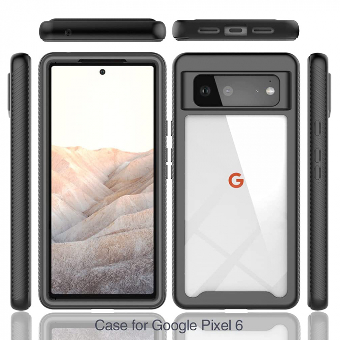 Husa Defense 360 + folie protectie pentru Google Pixel 6, Negru [5]