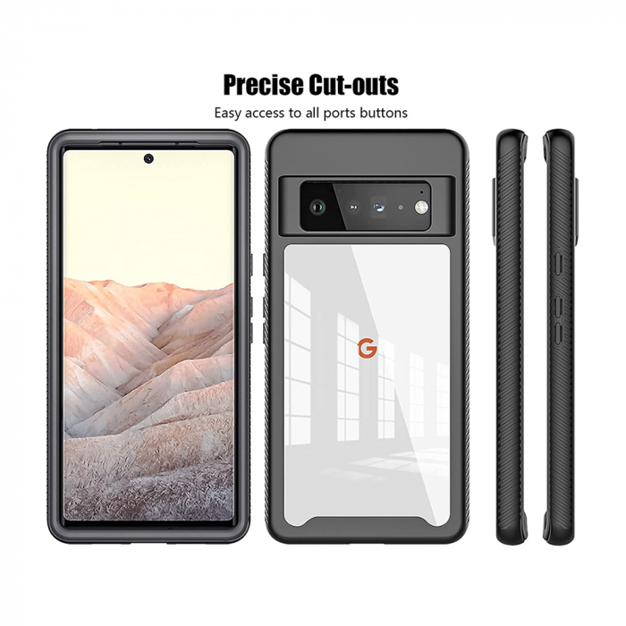 Husa Defense 360 + folie protectie pentru Google Pixel 6 Pro, Negru [7]