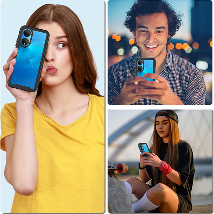 Husa Defense 360 + folie protectie pentru Honor X7, Negru [3]