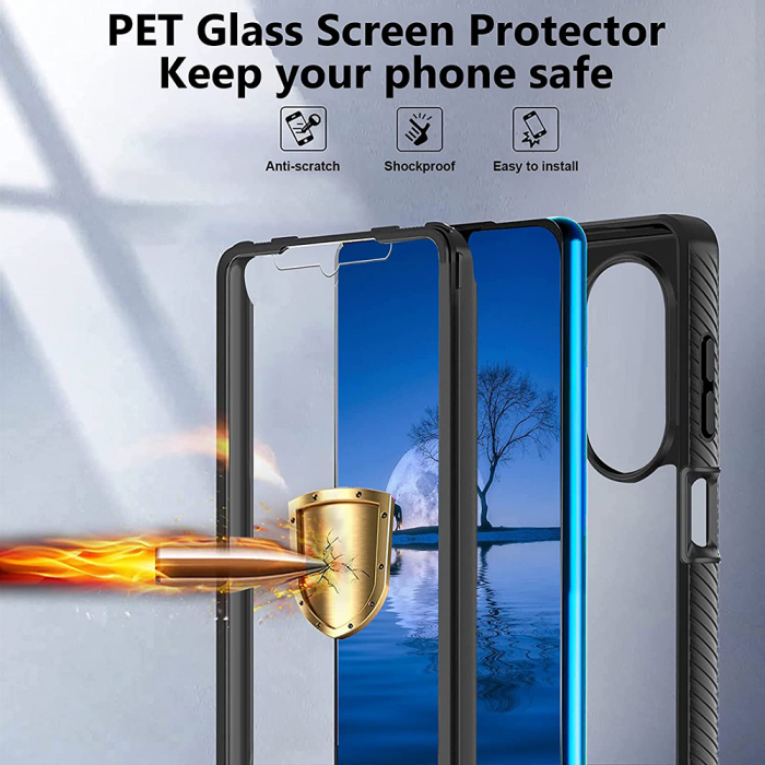 Husa Defense 360 + folie protectie pentru Honor X7, Negru [5]