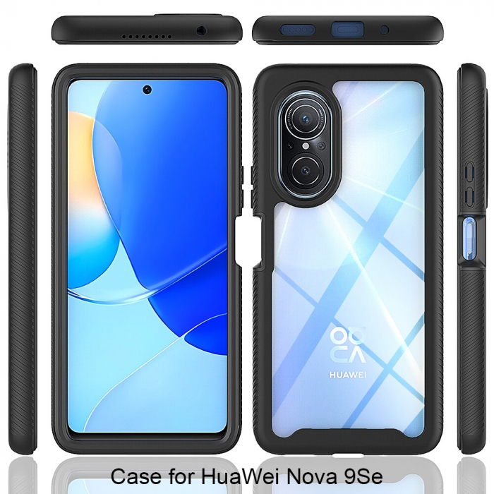 Husa Defense 360 + folie protectie pentru Huawei Nova 9 SE, Negru [2]
