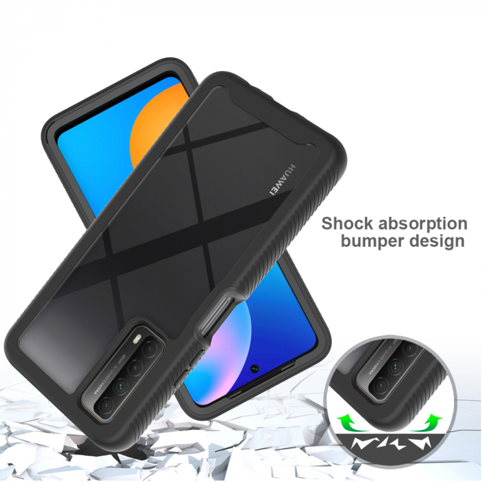 Husa Defense 360 + folie protectie pentru Huawei P Smart (2021), Negru [3]