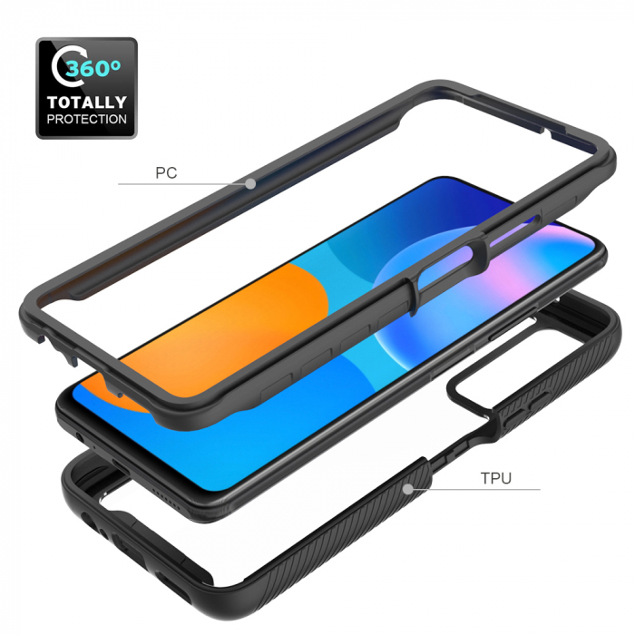 Husa Defense 360 + folie protectie pentru Huawei P Smart (2021), Negru [2]