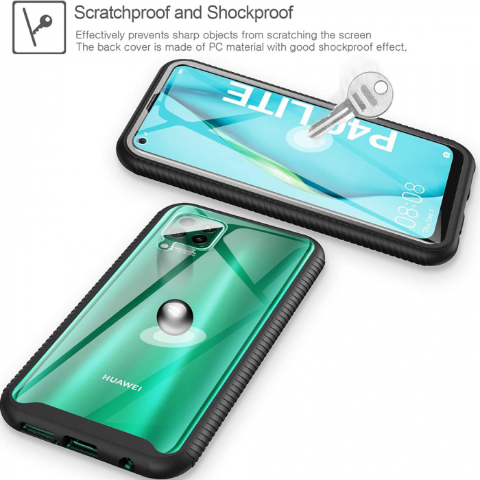 Husa Defense 360 + folie protectie pentru Huawei P40 Lite, Negru [4]
