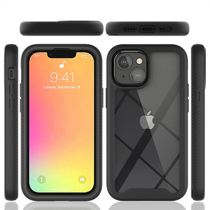 Husa Defense 360 + folie protectie pentru iPhone 13 Mini, Negru [6]