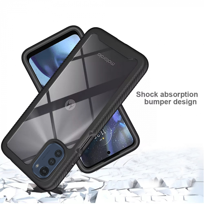 Husa Defense 360 + folie protectie pentru Motorola Moto E32, Negru [4]