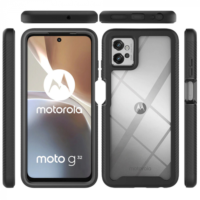 Husa Defense 360 + folie protectie pentru Motorola Moto G32, Negru [2]