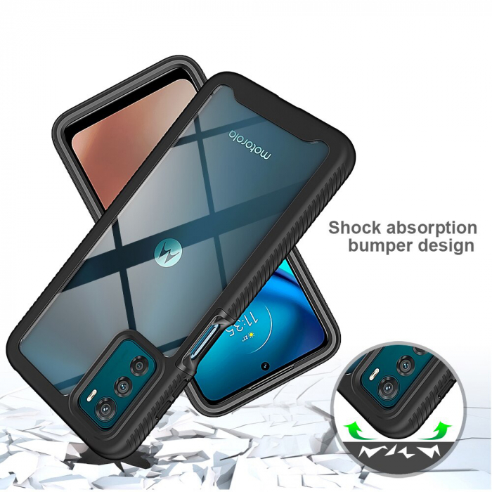 Husa Defense 360 + folie protectie pentru Motorola Moto G42, Negru [3]