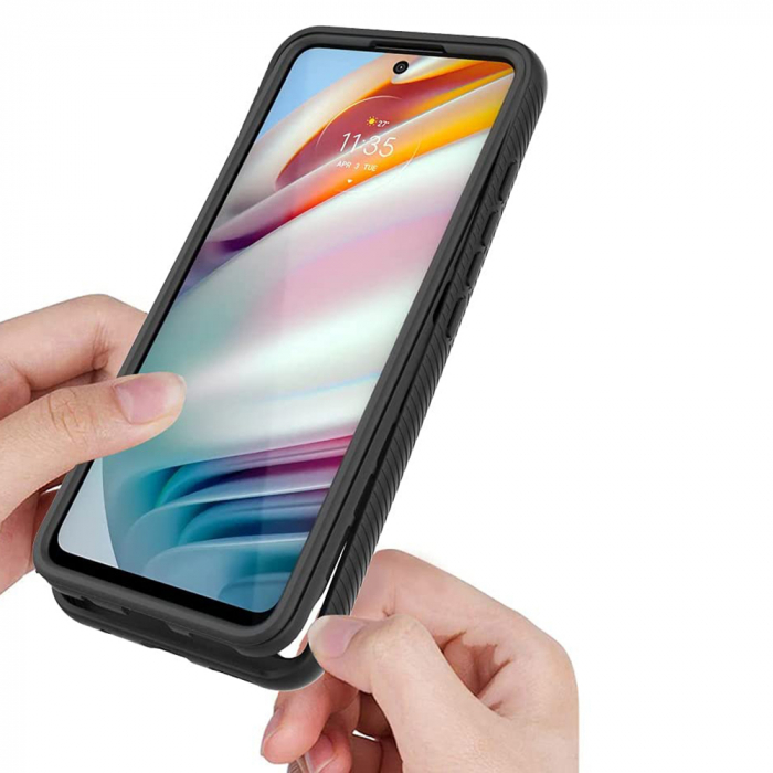 Husa Defense 360 + folie protectie pentru Motorola Moto G60, Negru [4]