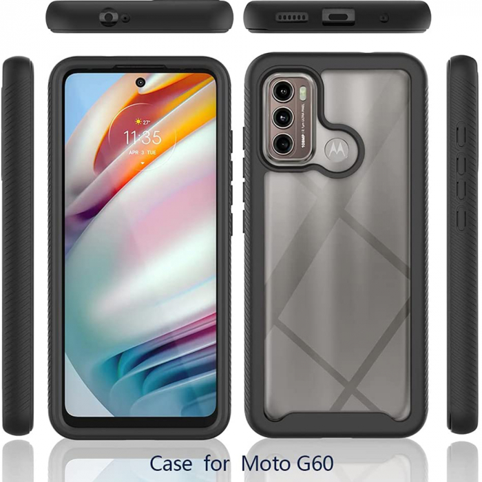 Husa Defense 360 + folie protectie pentru Motorola Moto G60, Negru [3]
