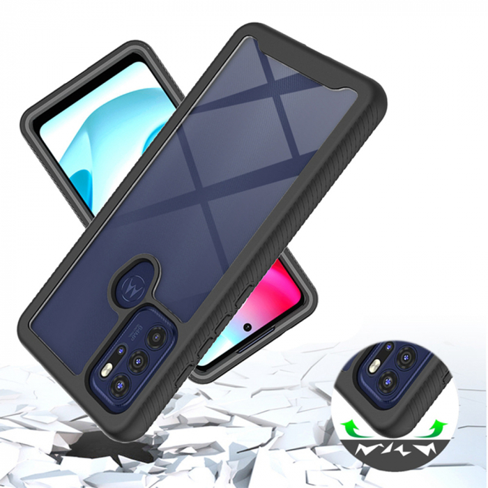Husa Defense 360 + folie protectie pentru Motorola Moto G60s, Negru [3]