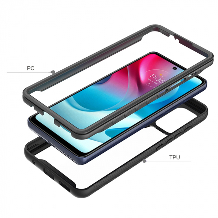 Husa Defense 360 + folie protectie pentru Motorola Moto G60s, Negru [4]