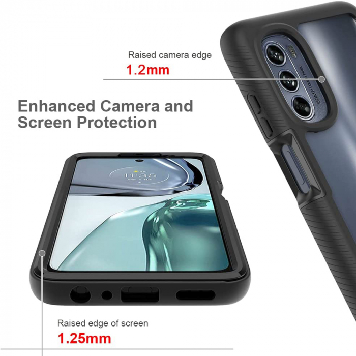 Husa Defense 360 + folie protectie pentru Motorola Moto G62, Negru [5]