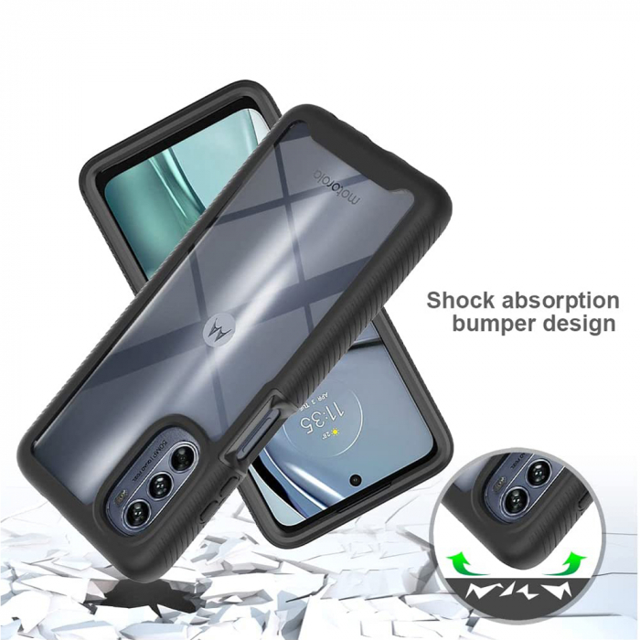 Husa Defense 360 + folie protectie pentru Motorola Moto G62, Negru [2]