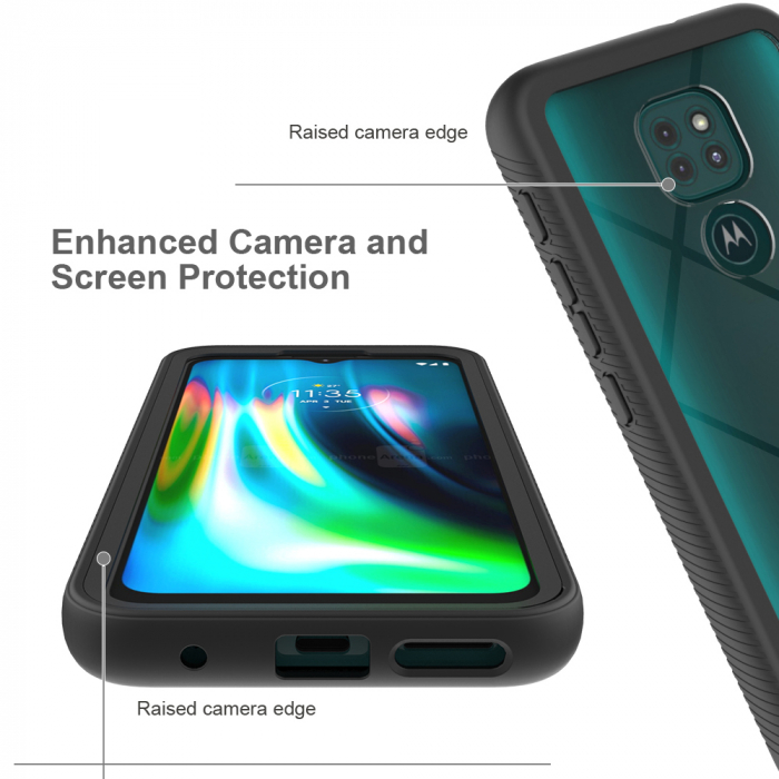 Husa Defense 360 + folie protectie pentru Motorola Moto G9 Play, Negru [3]