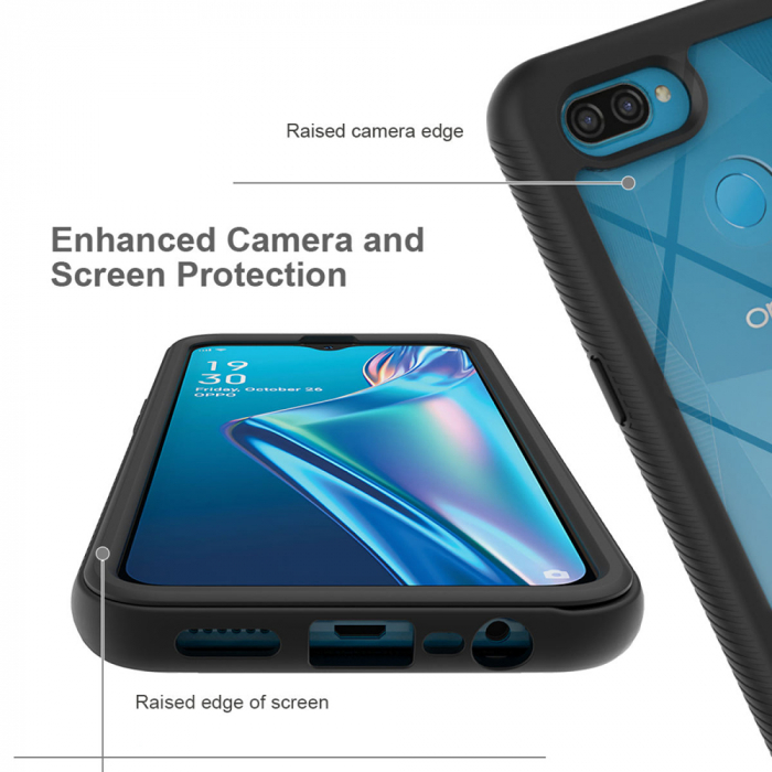 Husa Defense 360 + folie protectie pentru OPPO A12, Negru [4]