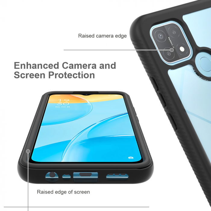 Husa Defense 360 + folie protectie pentru OPPO A15 / A15s, Negru [4]
