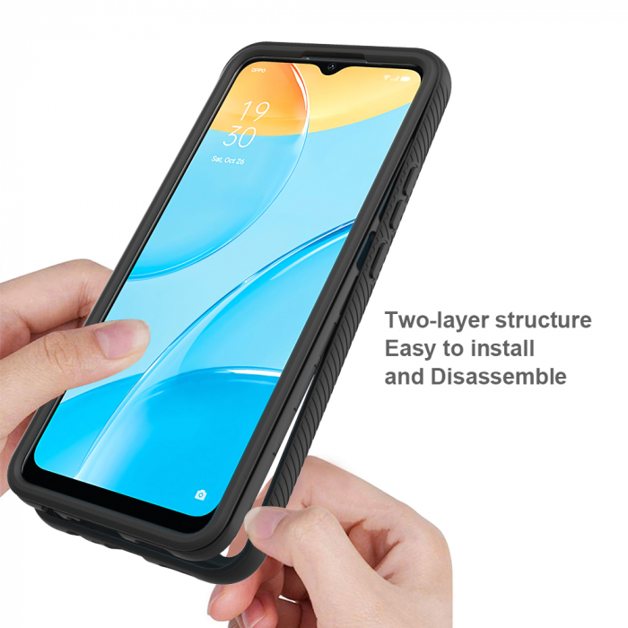 Husa Defense 360 + folie protectie pentru OPPO A15 / A15s, Negru [3]