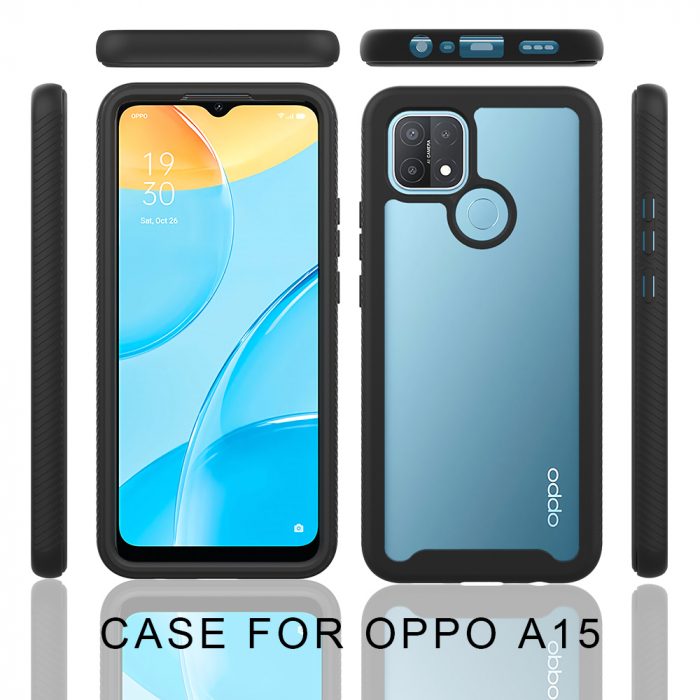 Husa Defense 360 + folie protectie pentru OPPO A15 / A15s, Negru [6]