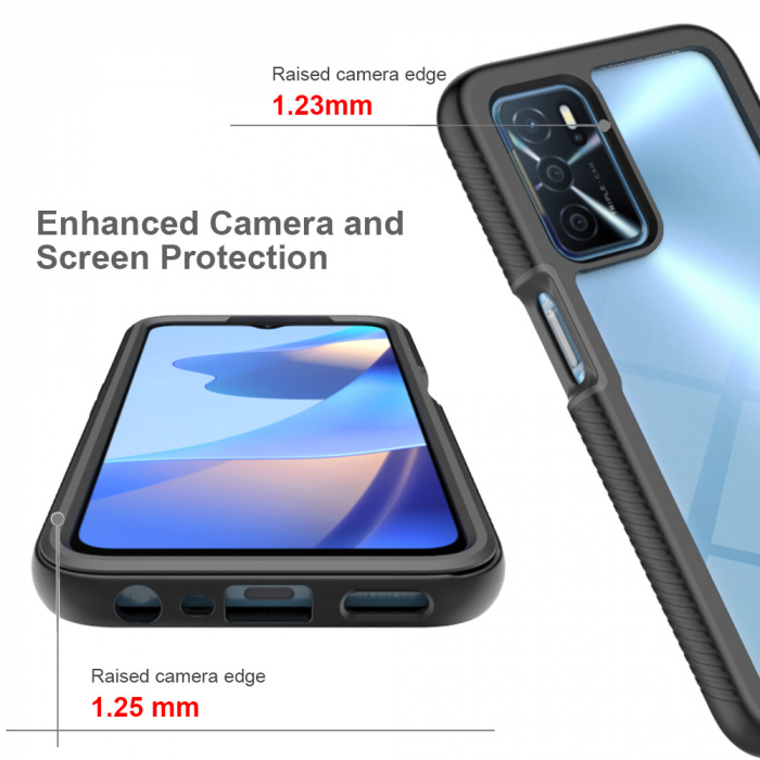 Husa Defense 360 + folie protectie pentru OPPO A16 / A53s 5G, Negru [6]