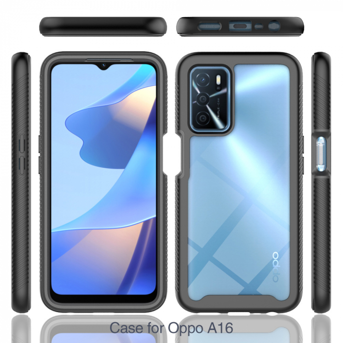 Husa Defense 360 + folie protectie pentru OPPO A16 / A53s 5G, Negru [3]
