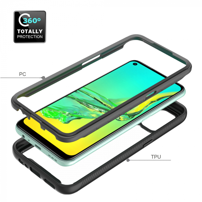 Husa Defense 360 + folie protectie pentru OPPO A53, Negru [2]