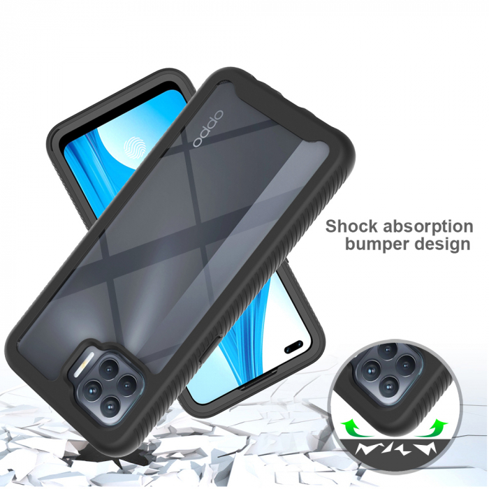 Husa Defense 360 + folie protectie pentru OPPO Reno4 Lite, Negru [4]