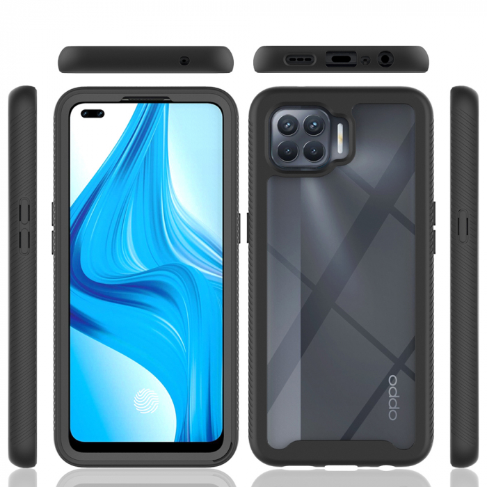 Husa Defense 360 + folie protectie pentru OPPO Reno4 Lite, Negru [6]