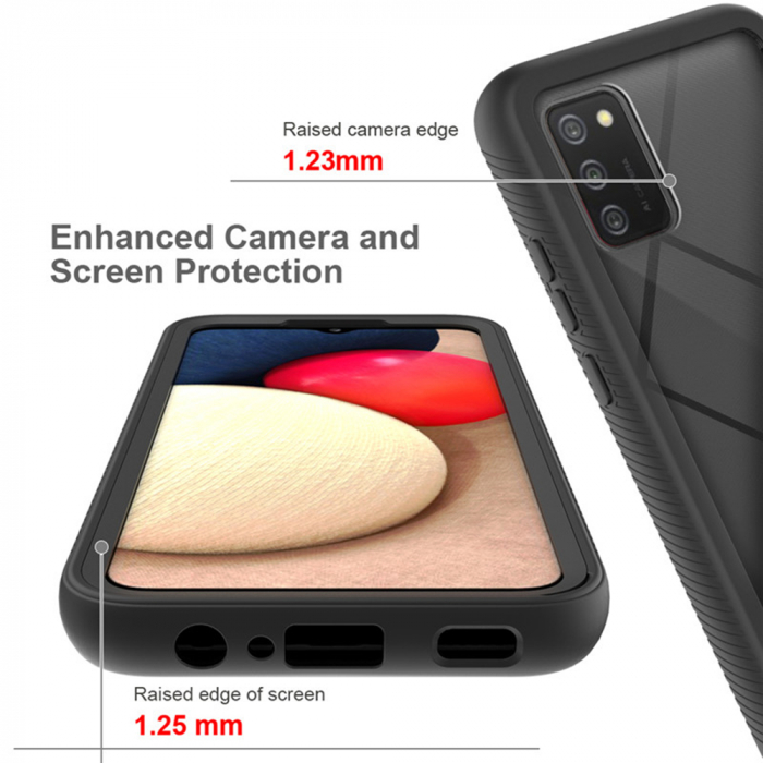 Husa Defense 360 + folie protectie pentru Samsung Galaxy A02s, Negru [6]