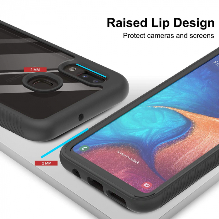 Husa Defense 360 + folie protectie pentru Samsung Galaxy A20e, Negru [5]