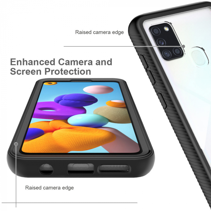 Husa Defense 360 + folie protectie pentru Samsung Galaxy A21s, Negru [3]