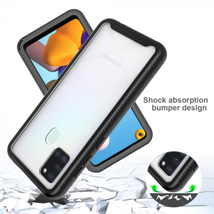 Husa Defense 360 + folie protectie pentru Samsung Galaxy A21s, Negru [4]