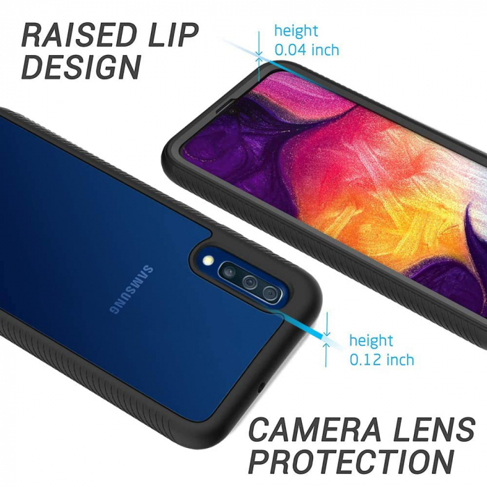 Husa Defense 360 + folie protectie pentru Samsung Galaxy A50, Negru [4]