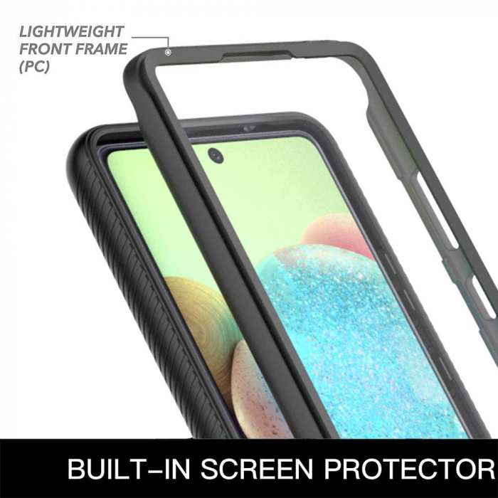 Husa Defense 360 + folie protectie pentru Samsung Galaxy A71, Negru [4]