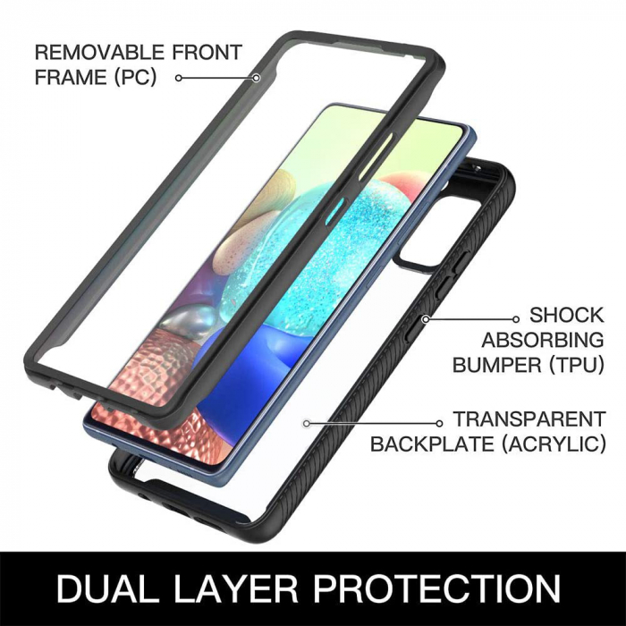 Husa Defense 360 + folie protectie pentru Samsung Galaxy A71, Negru [6]