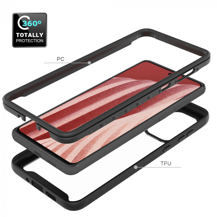 Husa Defense 360 + folie protectie pentru Samsung Galaxy A73 5G, Negru [2]