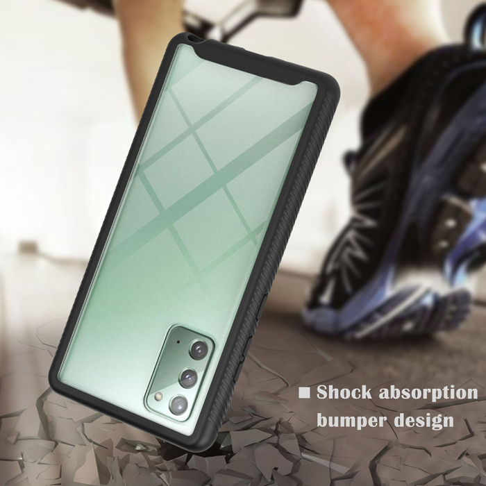 Husa Defense 360 + folie protectie pentru Samsung Galaxy Note 20, Negru [3]