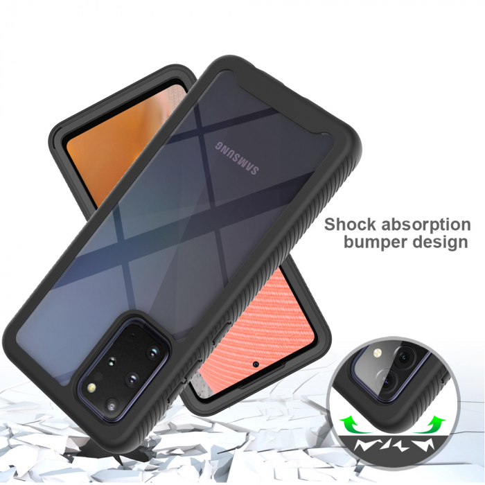 Husa Defense 360 + folie protectie pentru Samsung Galaxy S20 Plus, Negru [3]
