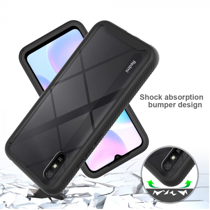 Husa Defense 360 + folie protectie pentru Xiaomi Redmi 9A, Negru [4]