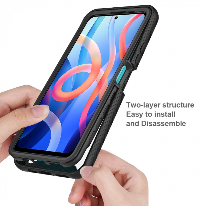 Husa Defense 360 + folie protectie pentru Xiaomi Redmi Note 11 / 11S, Negru [4]