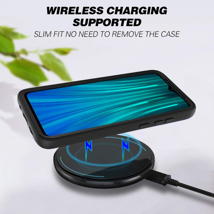 Husa Defense 360 + folie protectie pentru Xiaomi Redmi Note 8 Pro, Negru [7]