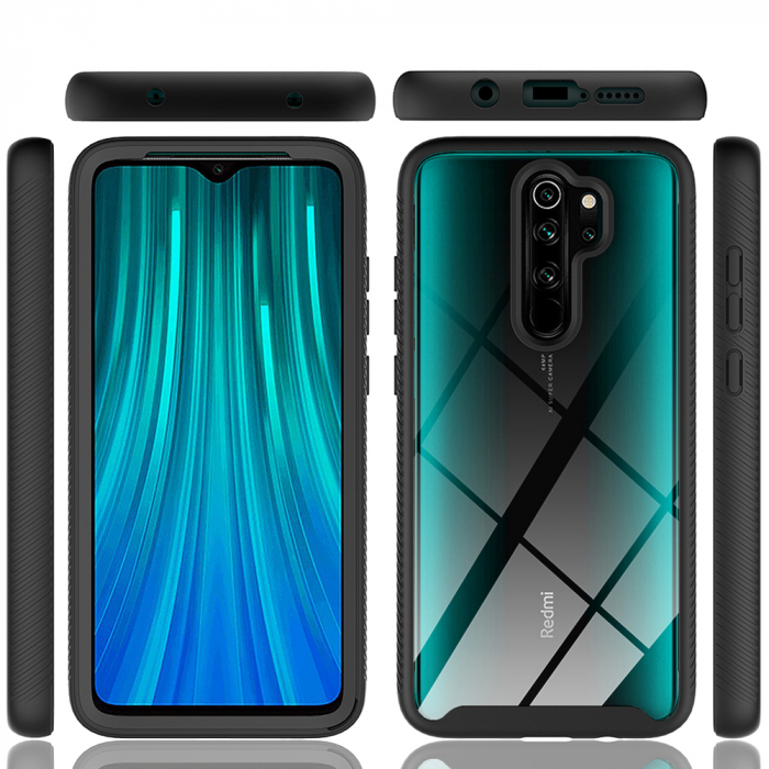 Husa Defense 360 + folie protectie pentru Xiaomi Redmi Note 8 Pro, Negru [6]