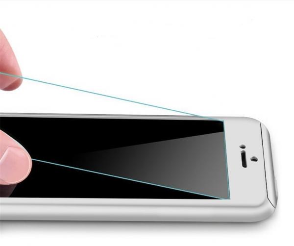 Husa Full Cover 360 (fata + spate + geam sticla) pentru Apple iPhone 6 / 6S, Silver [2]
