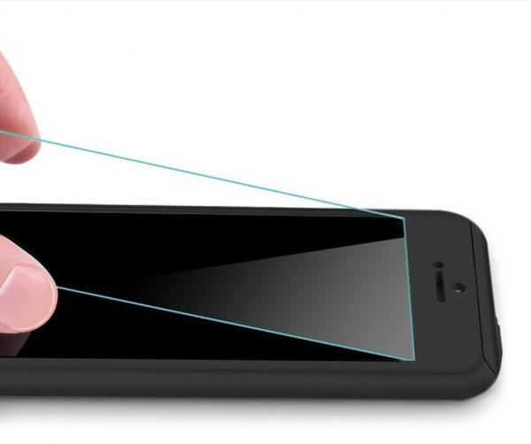 Husa Full Cover 360 (fata + spate + geam sticla) pentru Apple iPhone 6 Plus / 6S Plus, Negru [3]